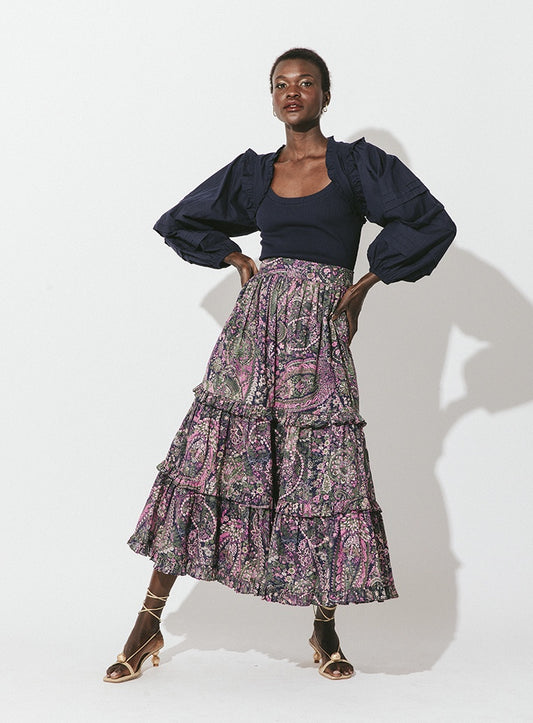 Darcy Ankle Skirt - Caymen Paisley