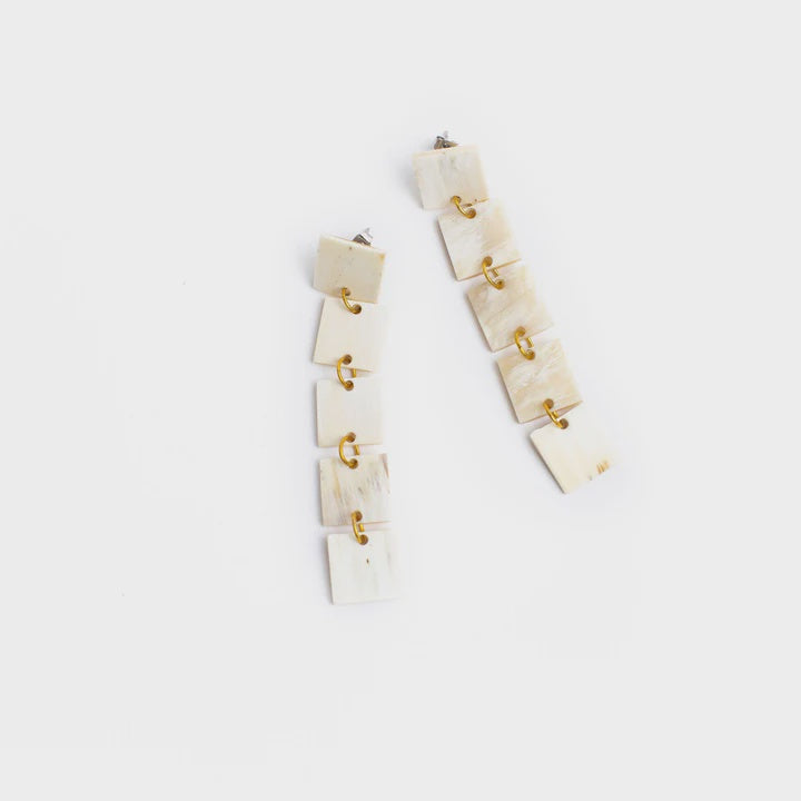 Natural Square Drop Earrings
