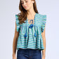 Chelsea Top - Printemps Stripe