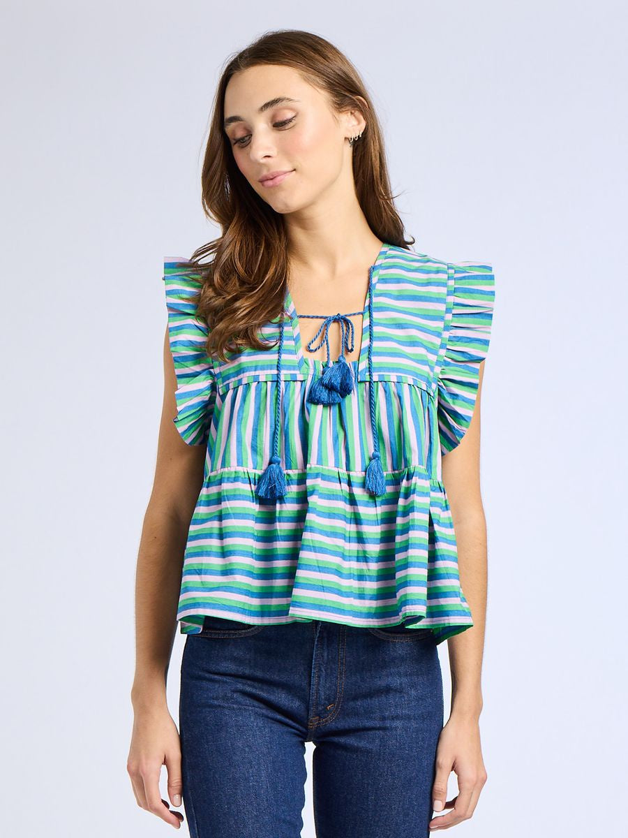 Chelsea Top - Printemps Stripe