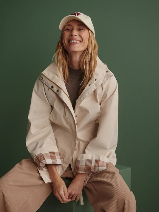 Etta Short Rain Jacket - Birch