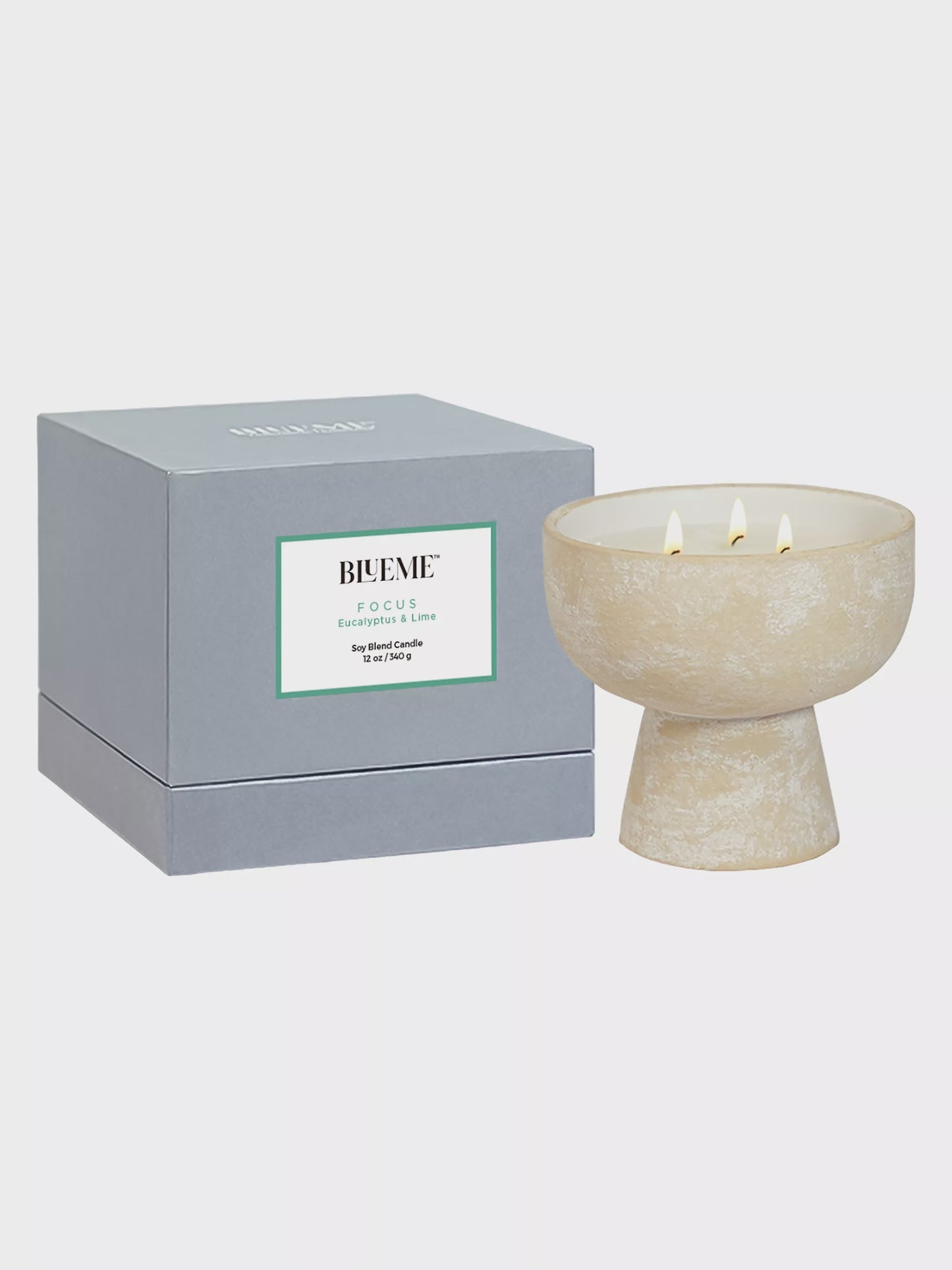 Focus- Eucalyptus & Lime Ceramic Refillable Candle