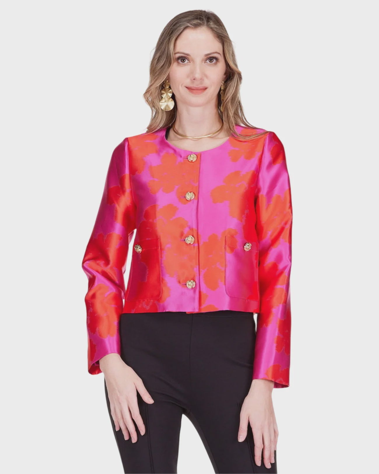 Hibiscus Brocade Jacket