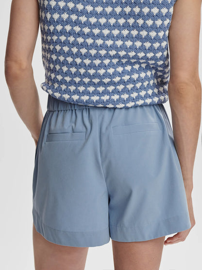 Nila Mid Rise Short - Rain Blue