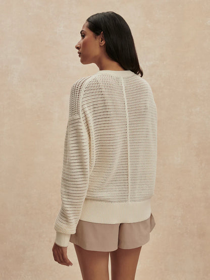 Pembroke Knit Cardigan - Egret