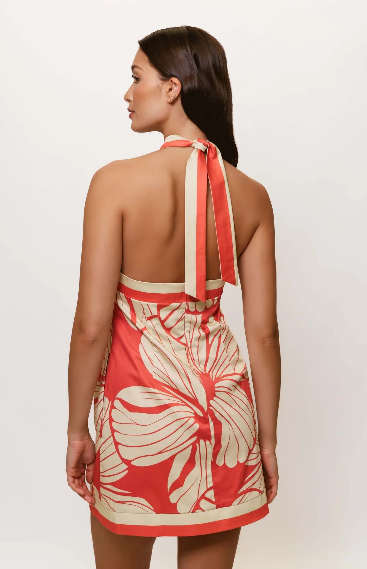 Baker Dress - Coral Plumeria