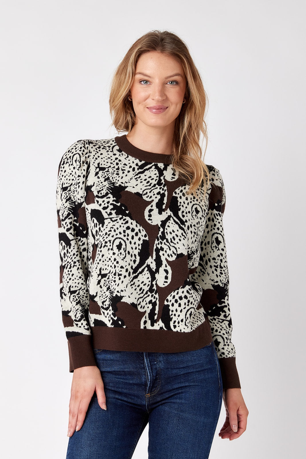 Bixby Sweater in Mocha Leopard