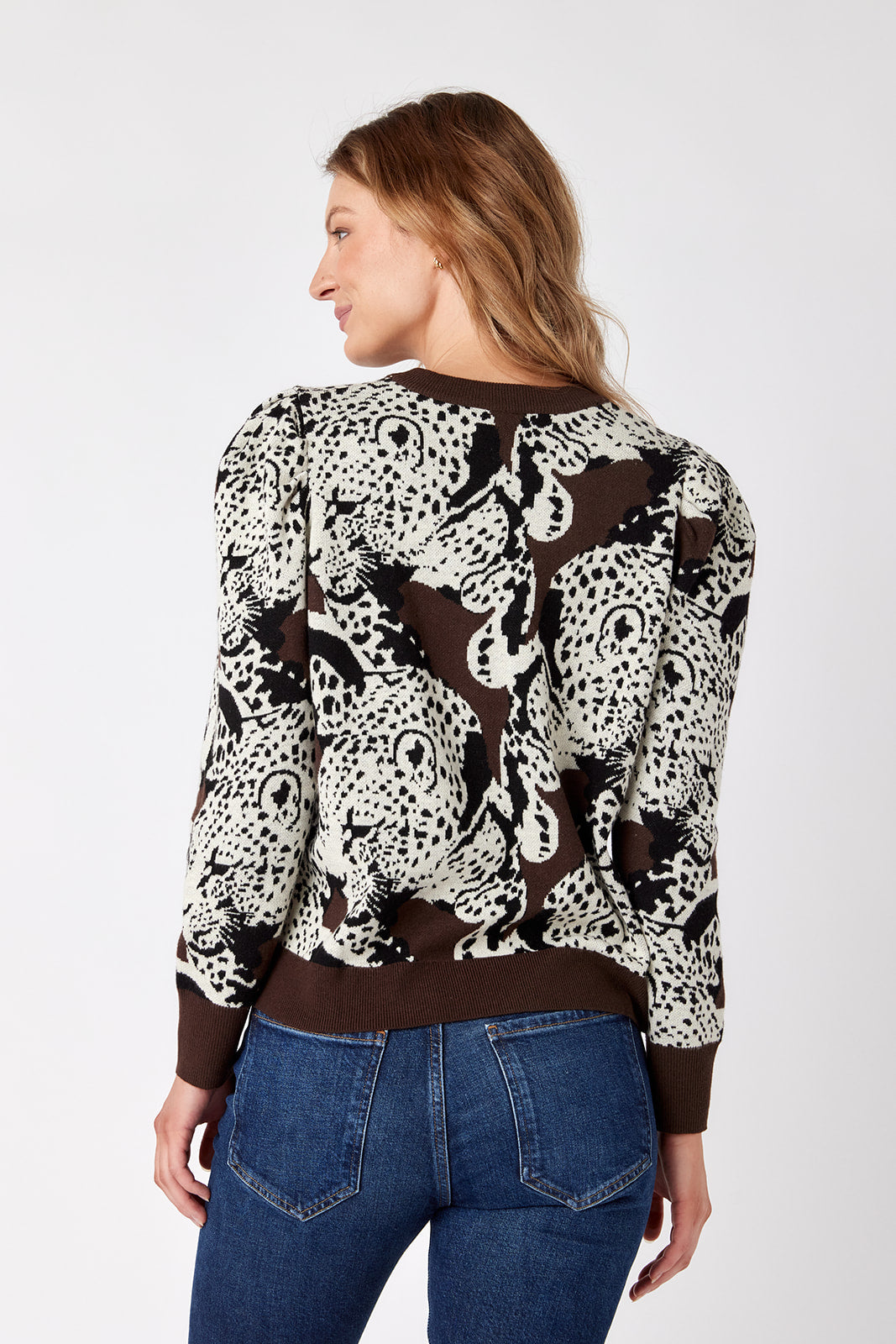 Bixby Sweater in Mocha Leopard