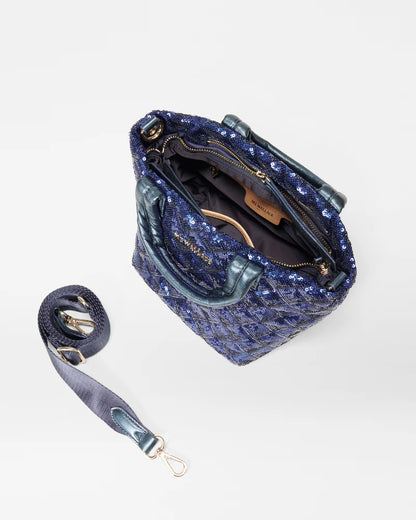 Sapphire Sequin Micro Metro Tote Deluxe