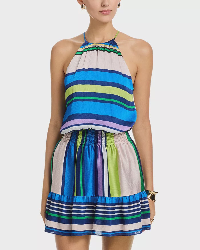 Bettina Dress - Ultramarine Stripe