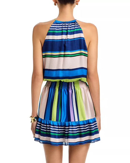 Bettina Dress - Ultramarine Stripe