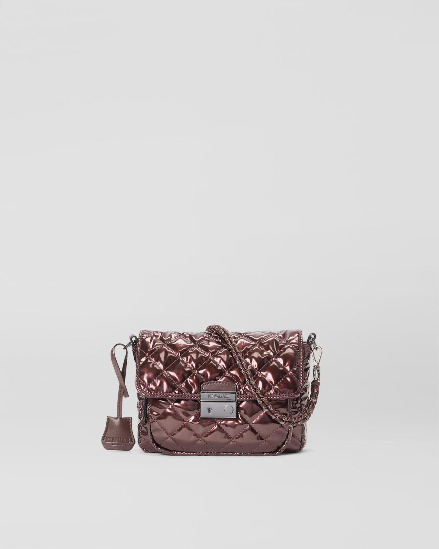 Bordeaux Lacquer Small Crosby Lock Crossbody
