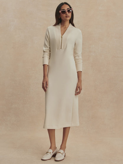 Bree Half-Zip Midi Dress