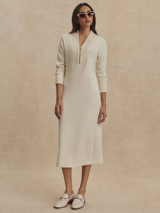 Bree Half-Zip Midi Dress