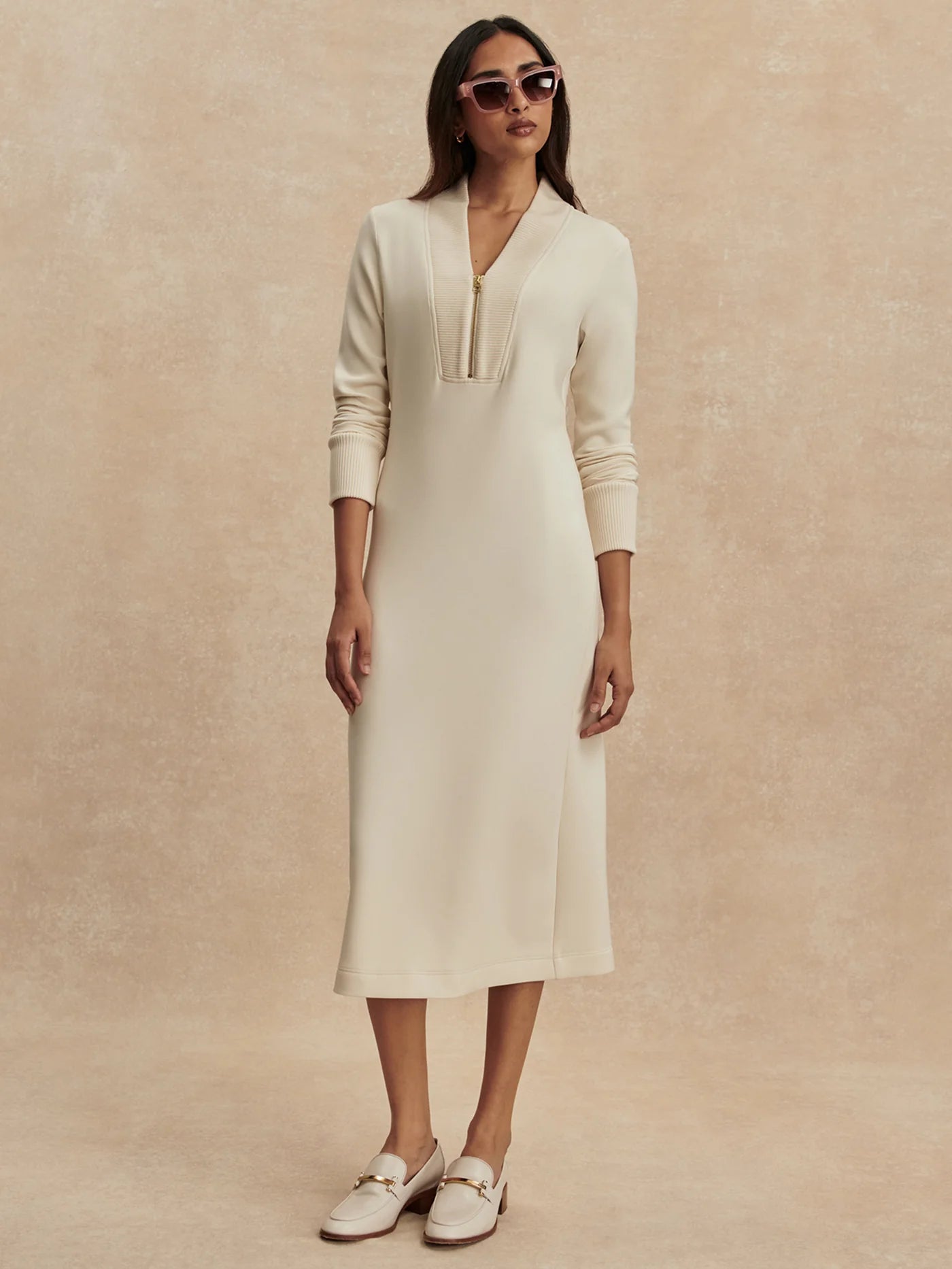 Bree Half-Zip Midi Dress