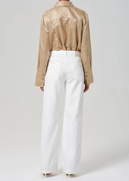 Annina High Rise Wide Leg 30" In Soft White