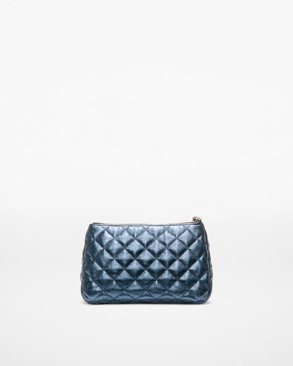 Midnight Metallic Leather Medium Luna Cosmetic