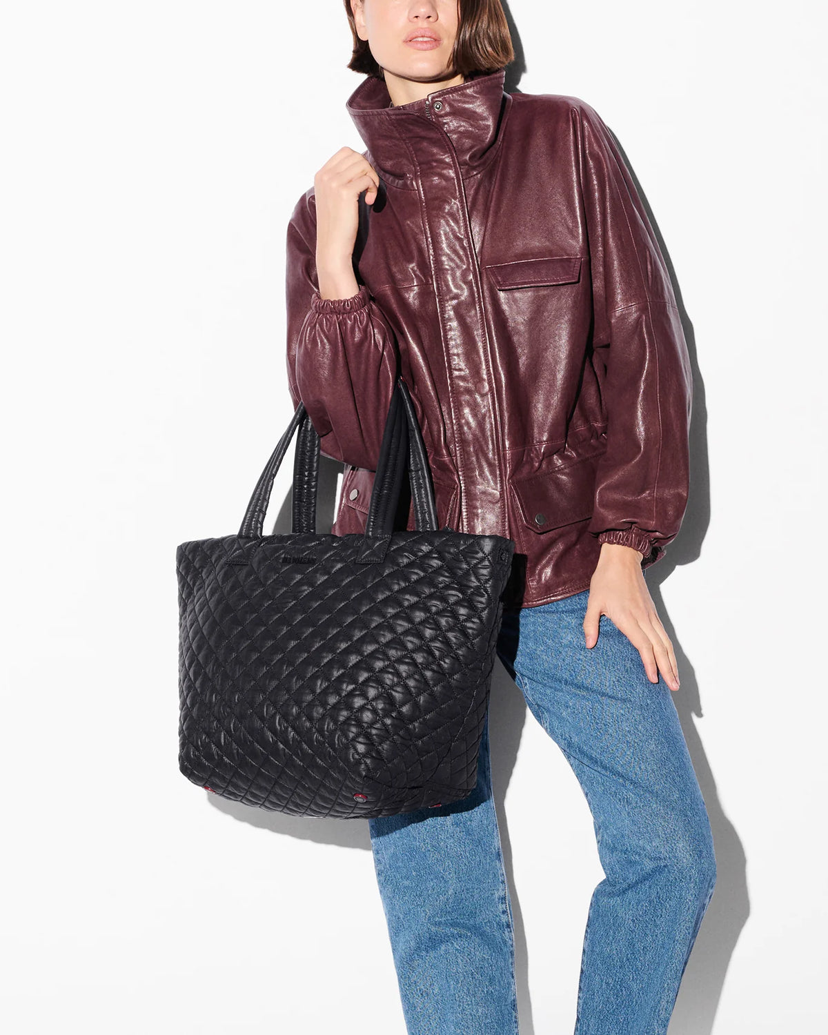 Black Medium Metro Tote Deluxe II