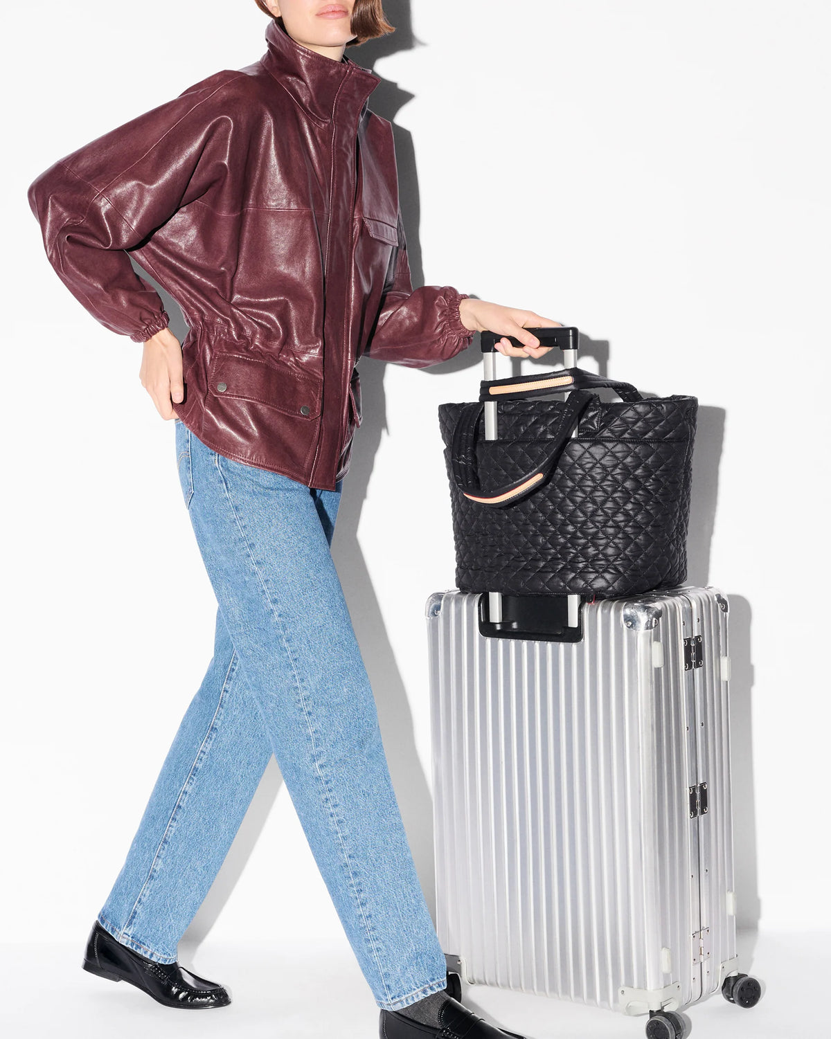 Black Medium Metro Tote Deluxe II