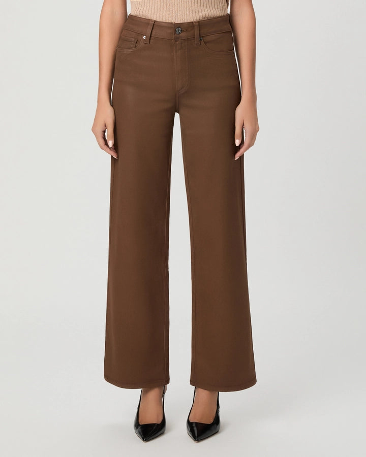 Anessa 31" Wide Leg Jean - Cognac Luxe Coating