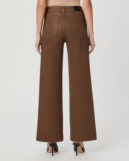 Anessa 31" Wide Leg Jean - Cognac Luxe Coating