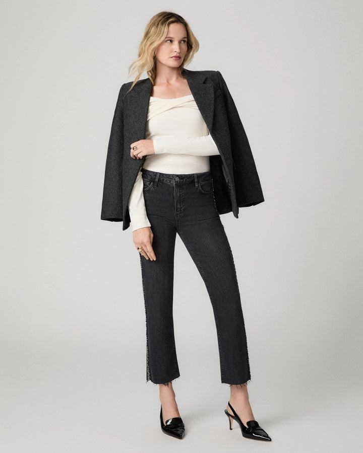 Mason Ankle Straight Jean - Glitz Black Embellished