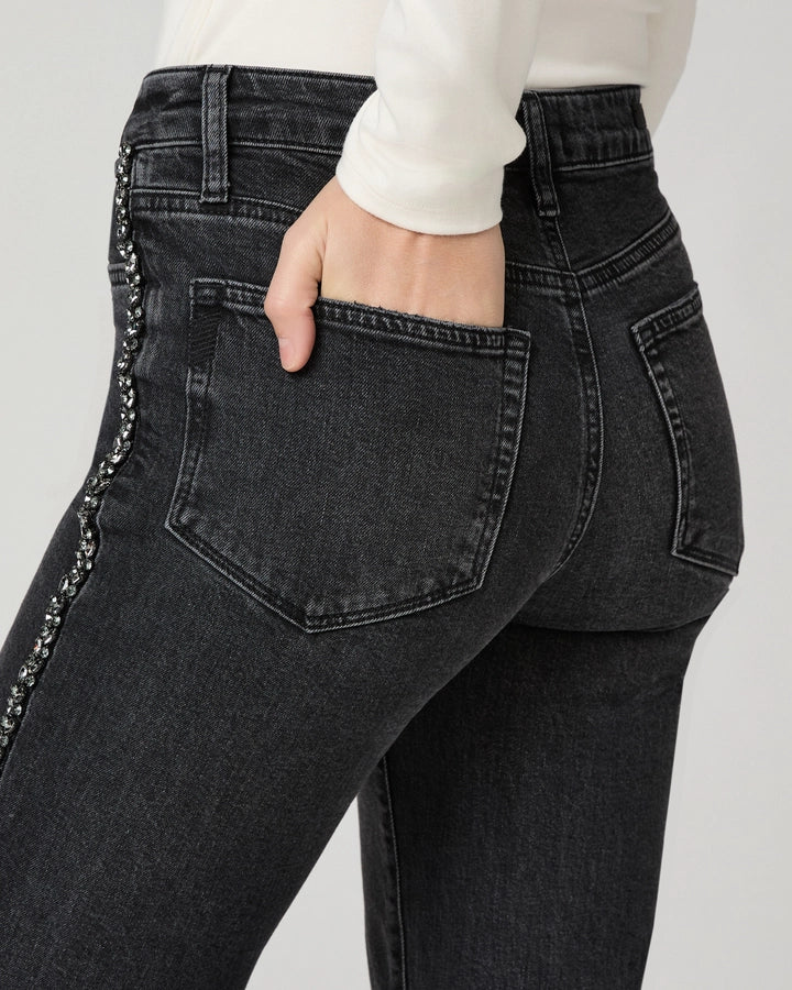 Mason Ankle Straight Jean - Glitz Black Embellished