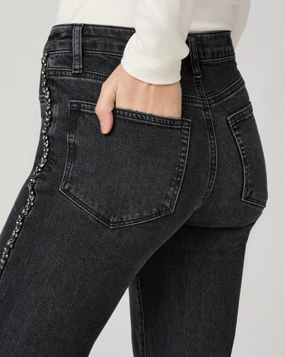 Mason Ankle Straight Jean - Glitz Black Embellished