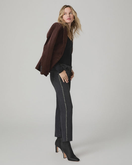 Mason Ankle Straight Jean - Glitz Black Embellished