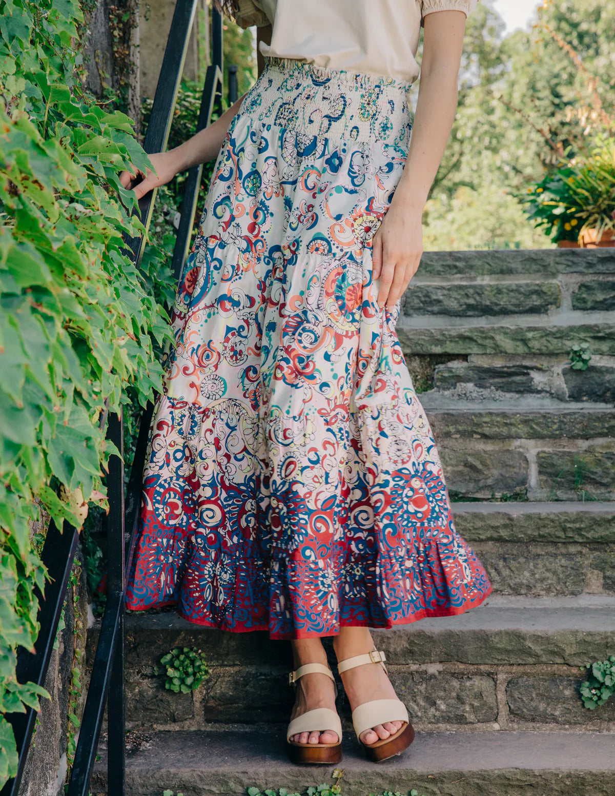 Luelle Skirt -  Andreeva Ombre Print