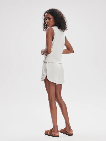 Shea Crop Tank - Ivory Marl