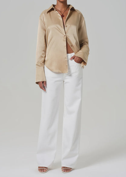 Annina High Rise Wide Leg 30" In Soft White