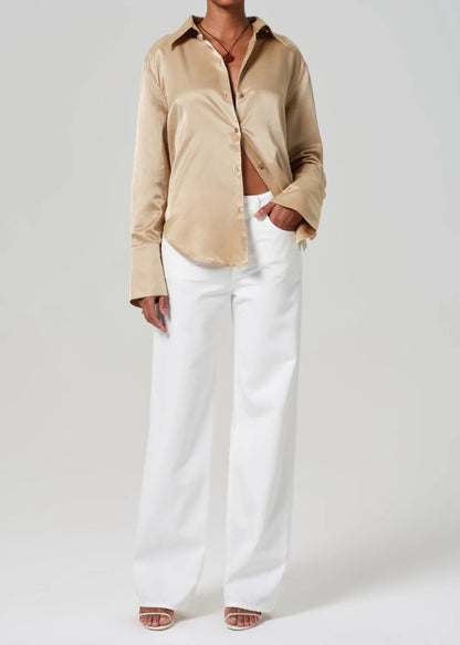 Annina High Rise Wide Leg 30" In Soft White