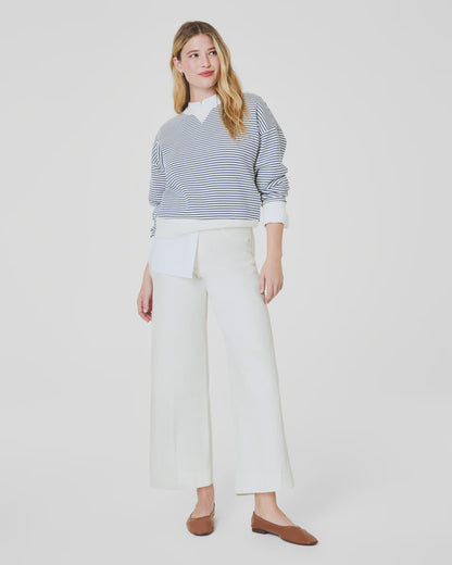 Cropped Wide Leg Jeans - White