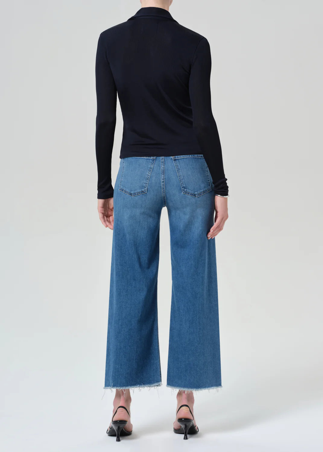Lyra Wide Leg Crop Raw Hem In Verve