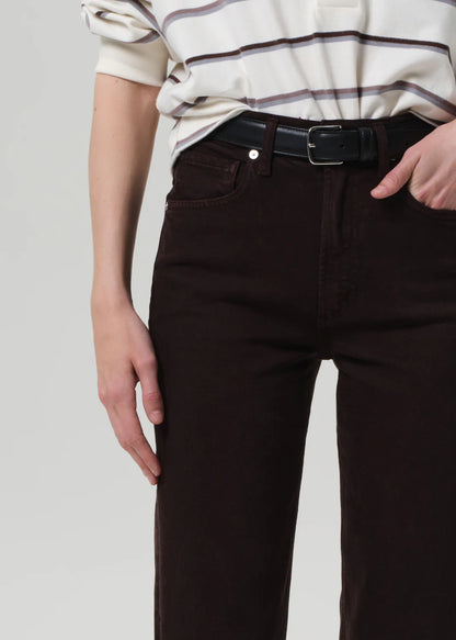 Palma Straight Raw Hem In Carob