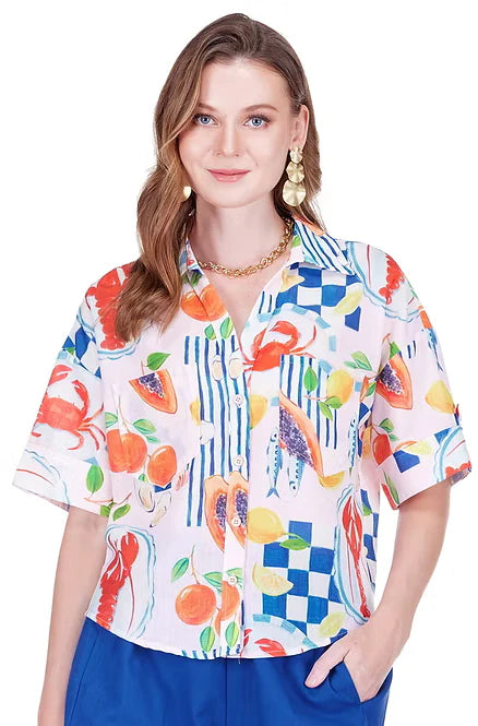 Lobster Luau Pocket Shirt