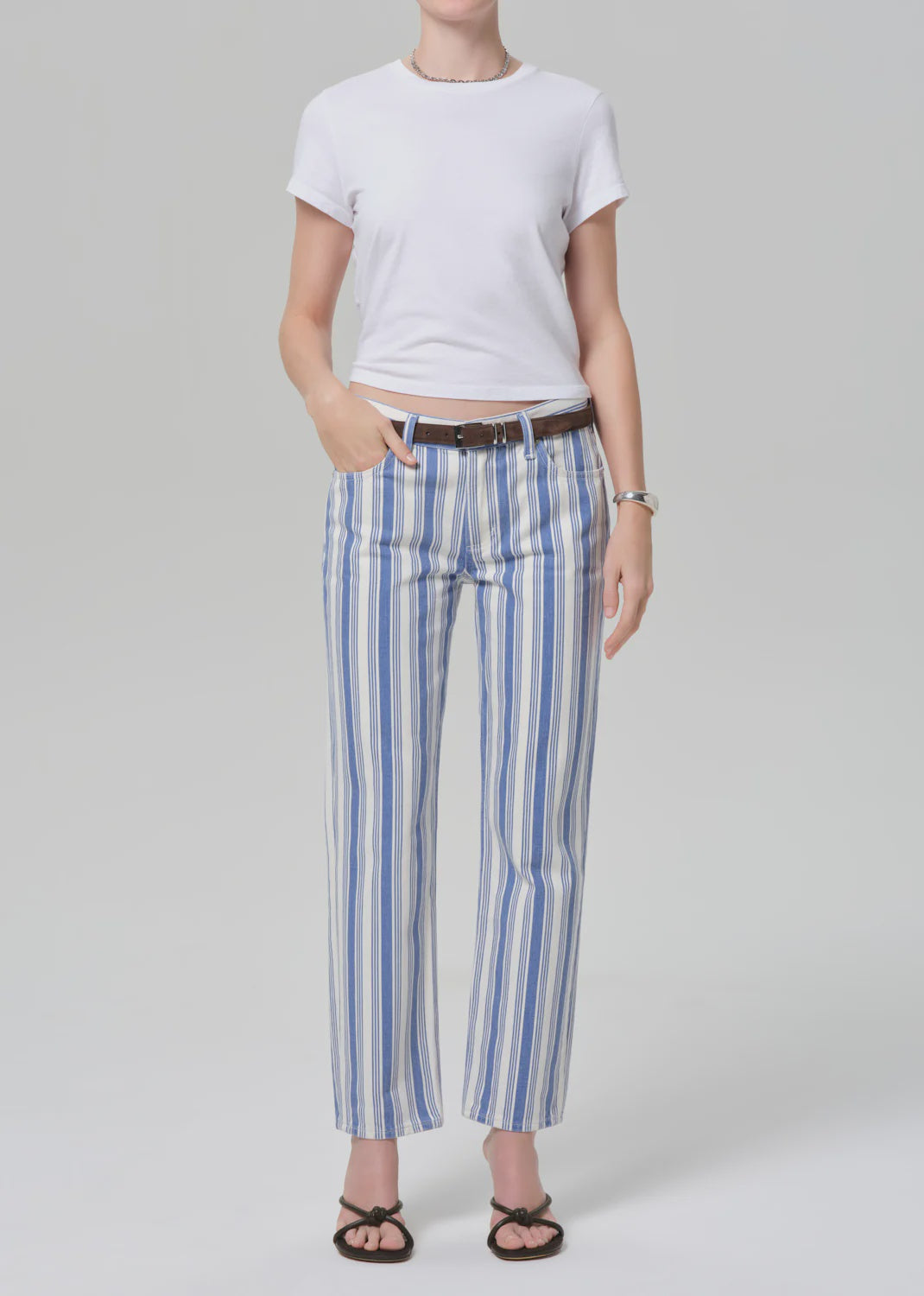Anissa Straight Leg In Mar Stripe