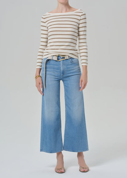Lyra Wide Leg Crop Clean Hem In Andante