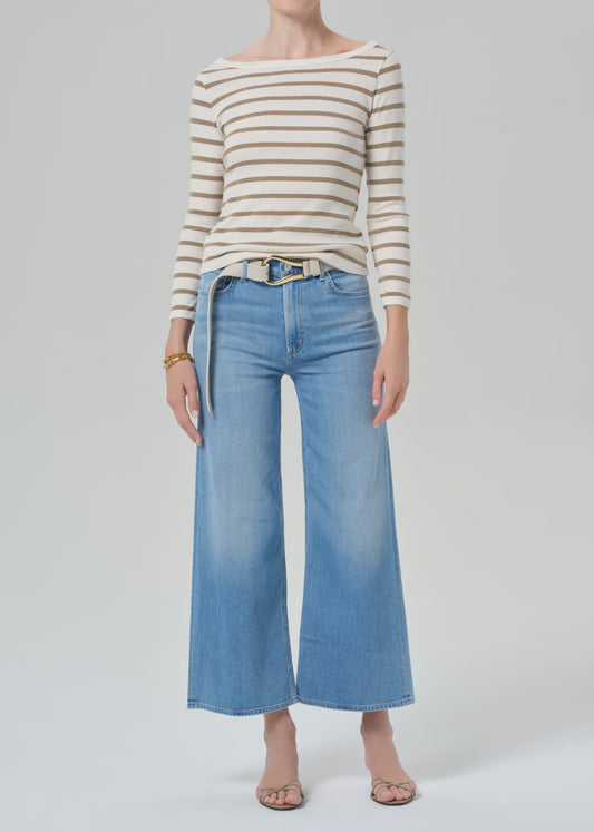 Lyra Wide Leg Crop Clean Hem In Andante