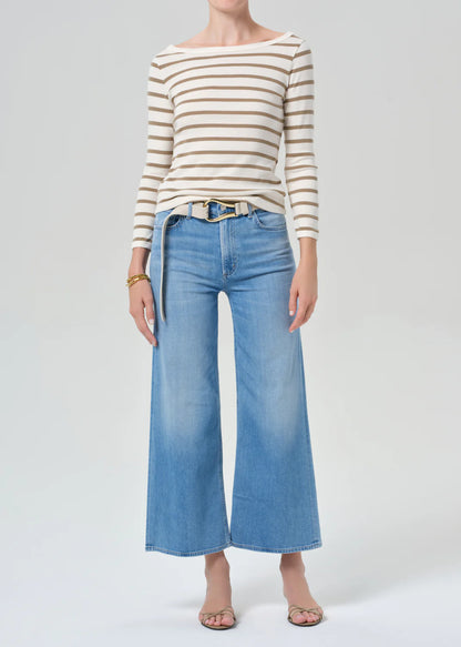 Lyra Wide Leg Crop Clean Hem In Andante
