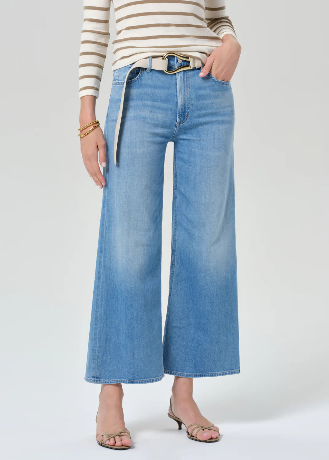 Lyra Wide Leg Crop Clean Hem In Andante