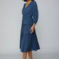 French Navy Tiered Dress