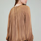 Pleated Shimmer Blouse