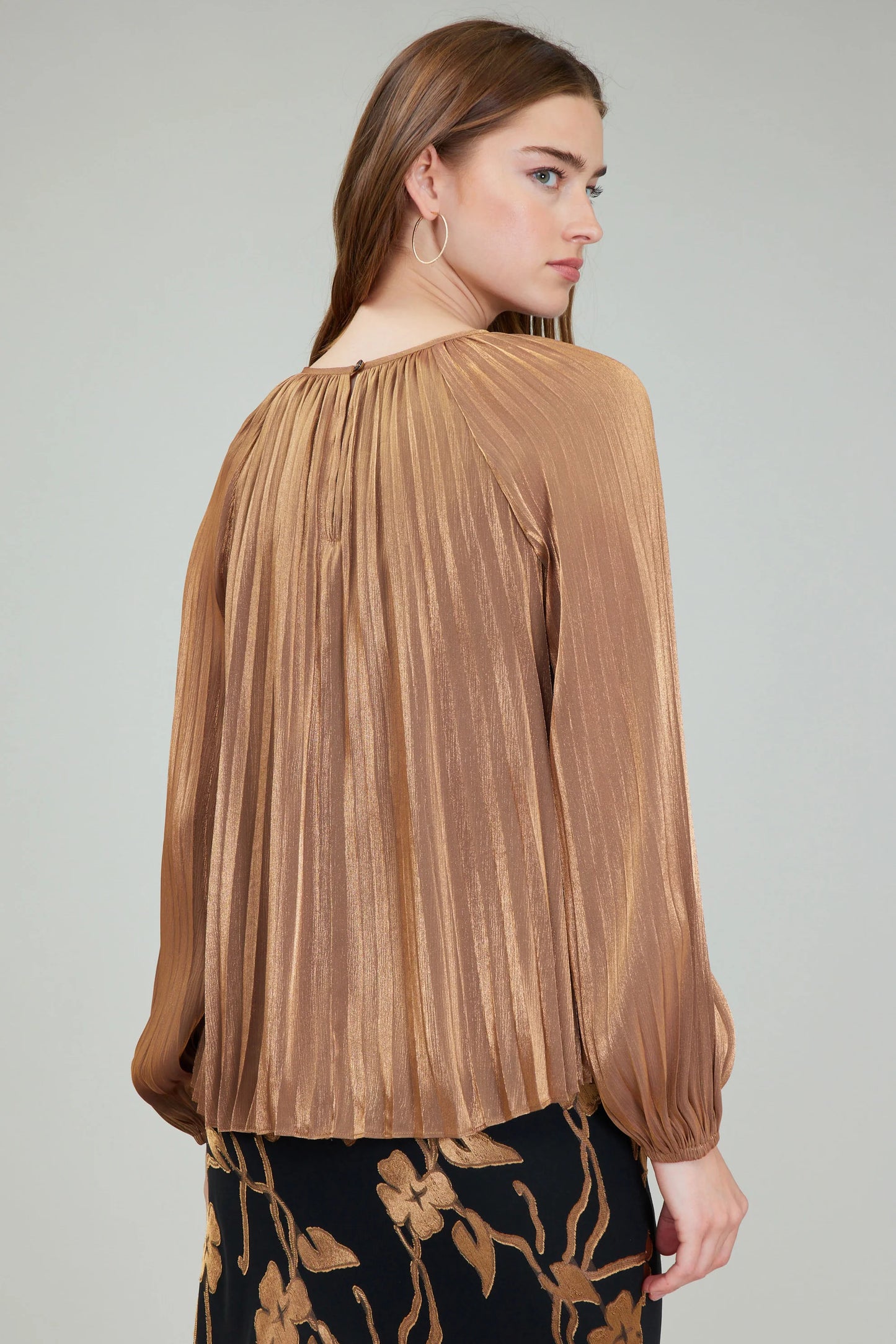 Pleated Shimmer Blouse