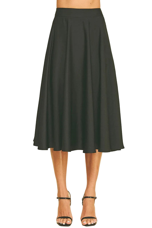 Pippa Midi Skirt - Black