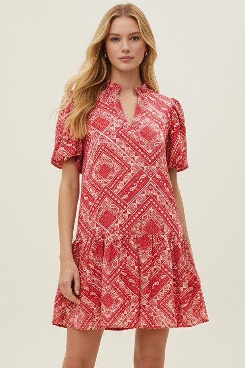 Taylor Bandana Print Dress