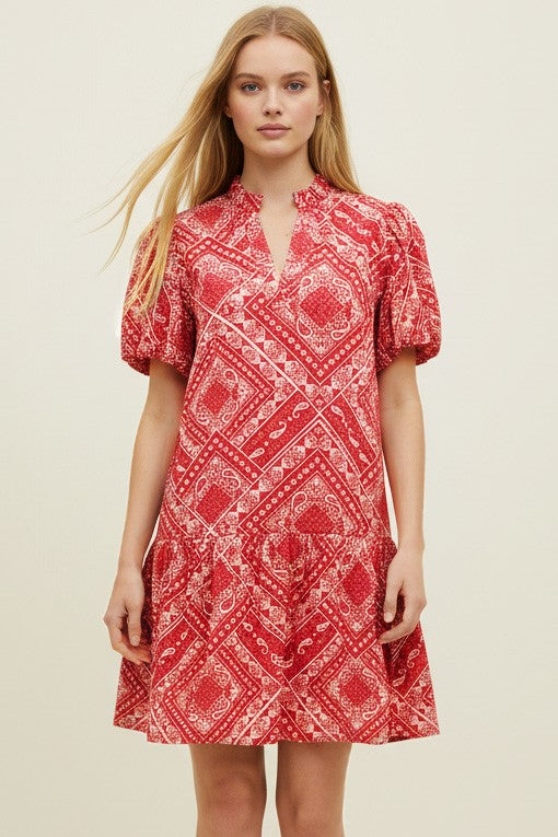 Taylor Bandana Print Dress