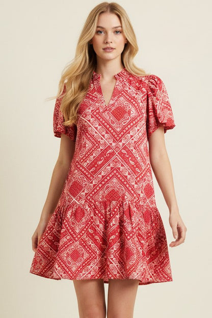 Taylor Bandana Print Dress