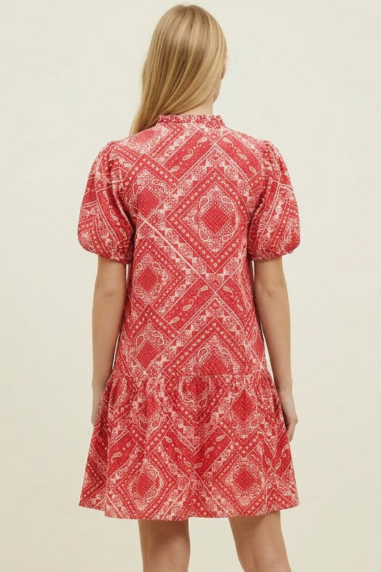 Taylor Bandana Print Dress